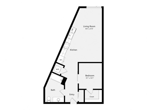 this floor plan is an approximation of a 1 bedroom floor plan